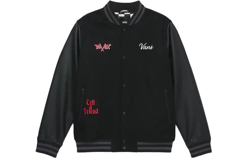 Vans HELENA Jackets Men's Black Baseball Collar Moderate Other