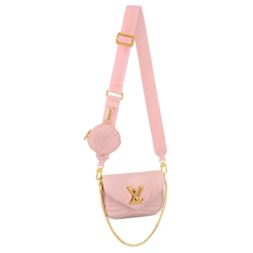 LOUIS VUITTON Smooth Cow Leather Chain Bag Handheld Shoulder Bag Crossbody Bag Women's Rose Ballet Cherry Blossom Pink