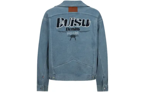 EVISU Denim Jackets Men's Denim Blue Suit Collar Moderate Other