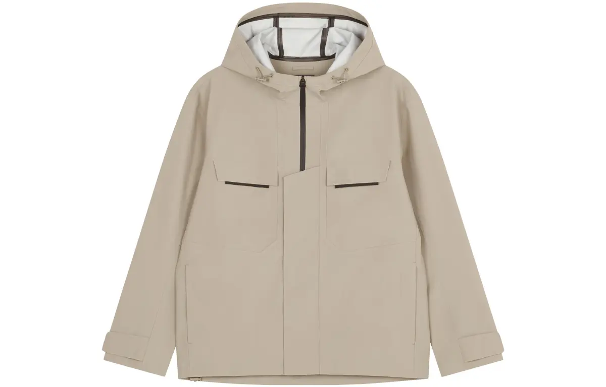 New Balance Jackets Men's Khaki Hooded (Non-detachable) Moderate Straight Fit