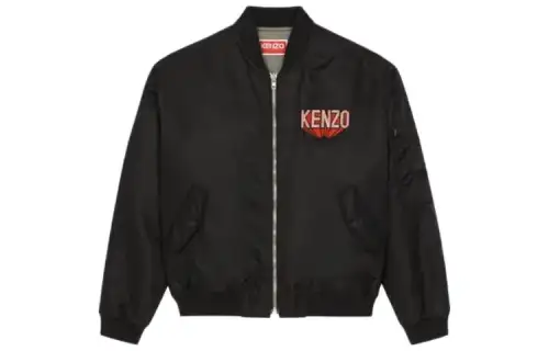 KENZO 3D Logo Patch Zipped Bomber Jacket
