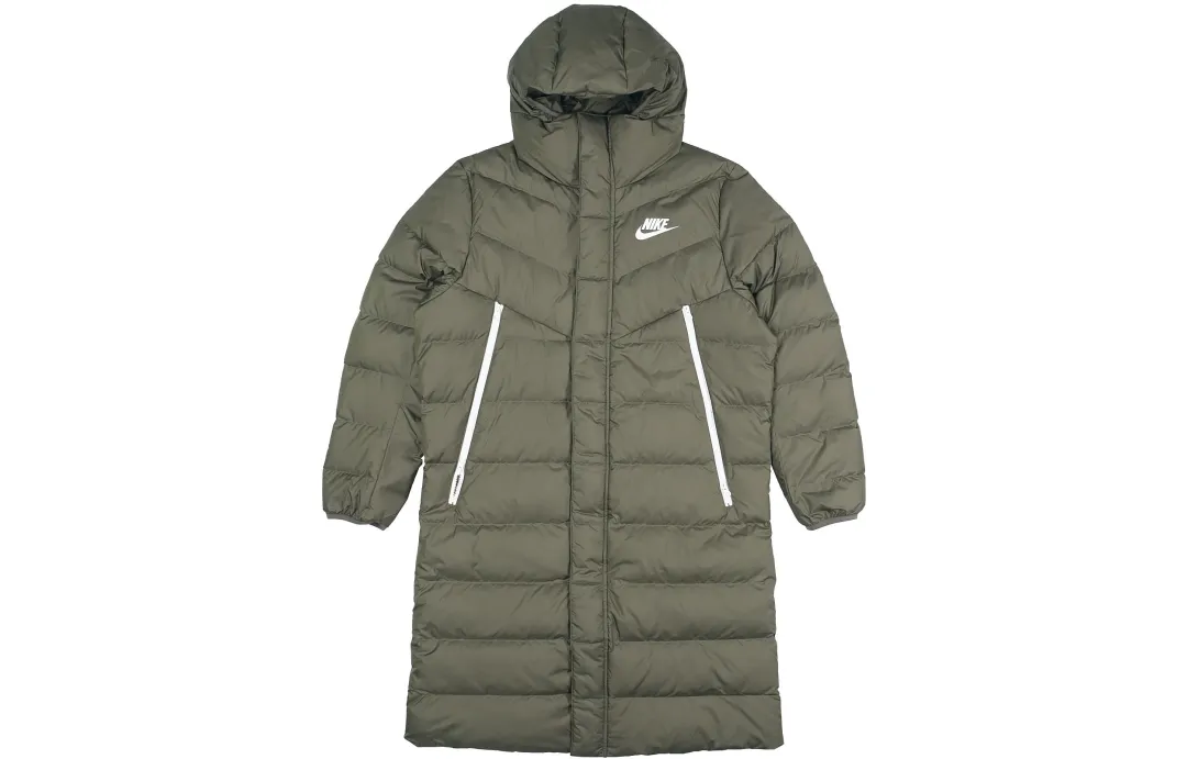 Nike Down Jackets Men's Green Hooded Moderate Other