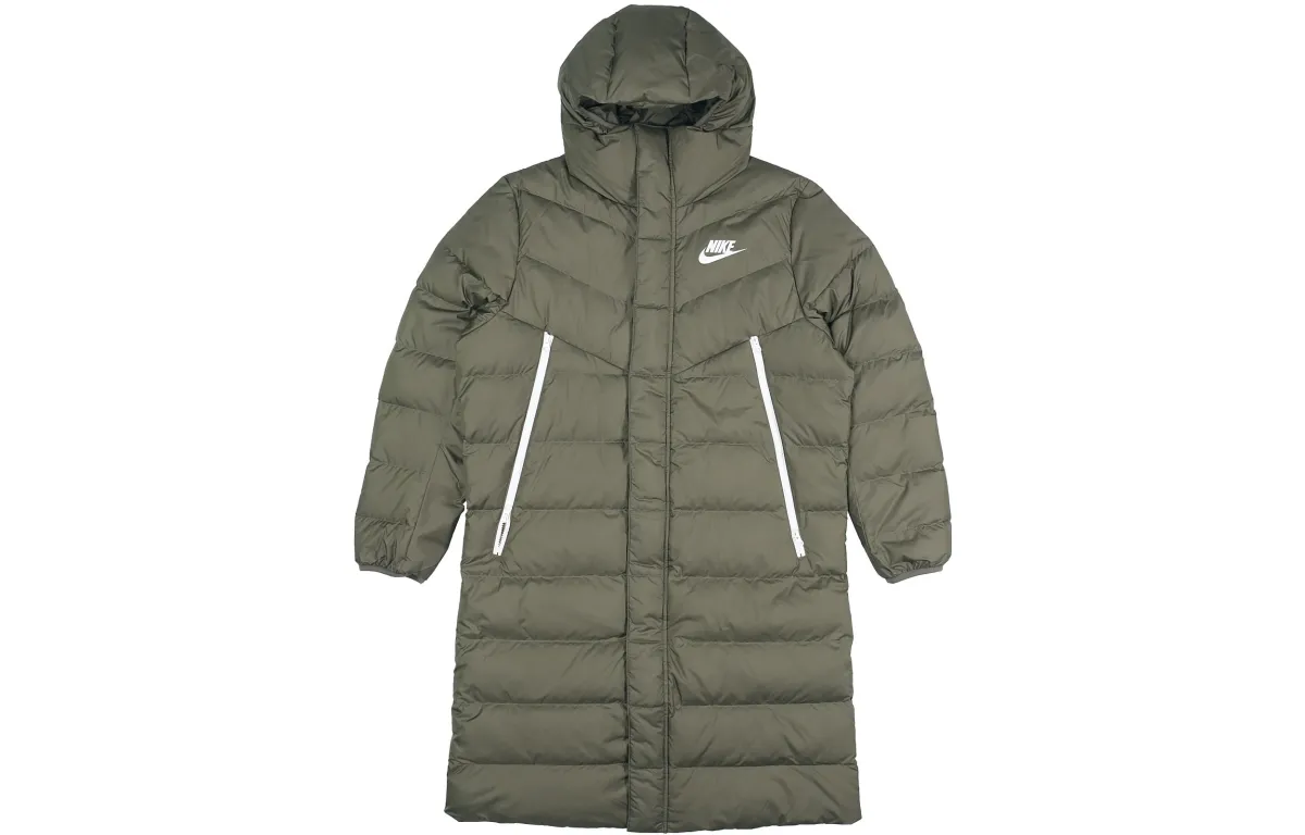 Nike Down Jackets Men's Green Hooded Moderate Other