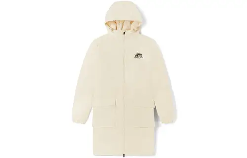 Vans Down Jackets Unisex Ecru Hooded Moderate