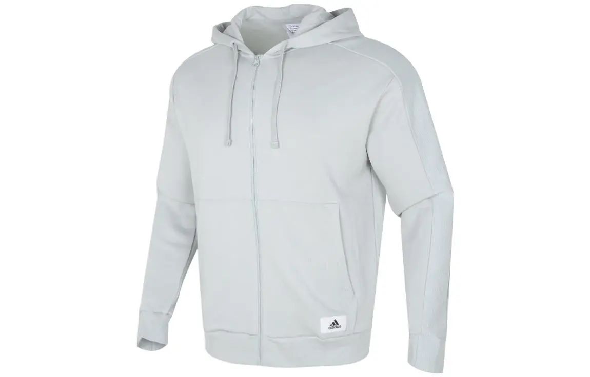 Adidas Jackets Men's Gray Green Hooded (Non-detachable) Moderate