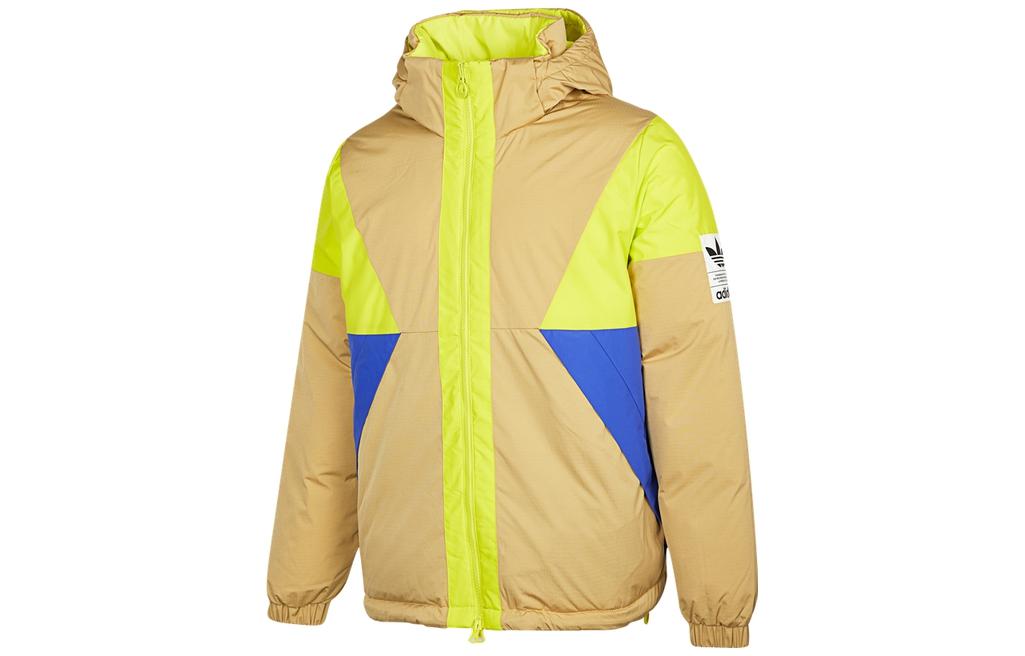 Adidas Originals Revers Down Jkt Down Jackets Men's Earth Yellow Hooded Moderate Other