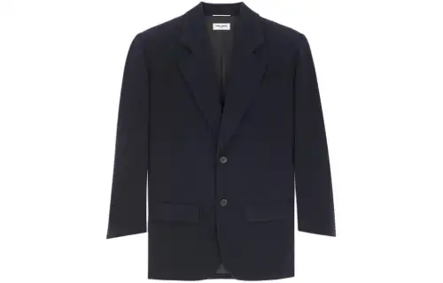 SAINT LAURENT Business Suit Coat Men's Deep Sea Blue