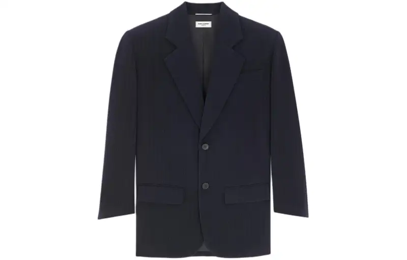 SAINT LAURENT Business Suit Coat Men's Deep Sea Blue