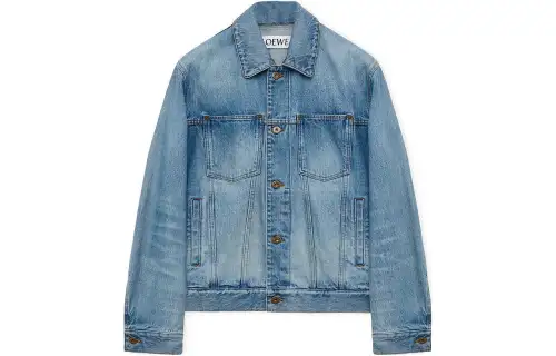 LOEWE SS24 Denim Jacket Men's Vintage Blue
