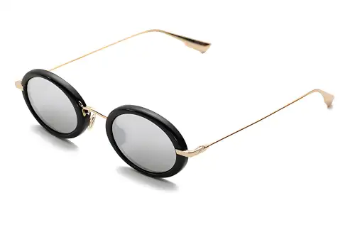 DIOR Sunglasses Women's Black Gold Frame With Gray Lens