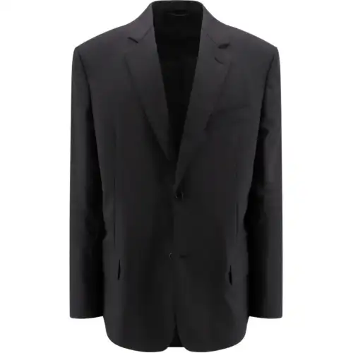 Balenciaga Logo Patch Single Breasted Blazer