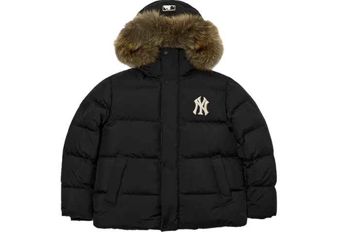MLB Down Jacket Winter, Mid Length Unisex Black