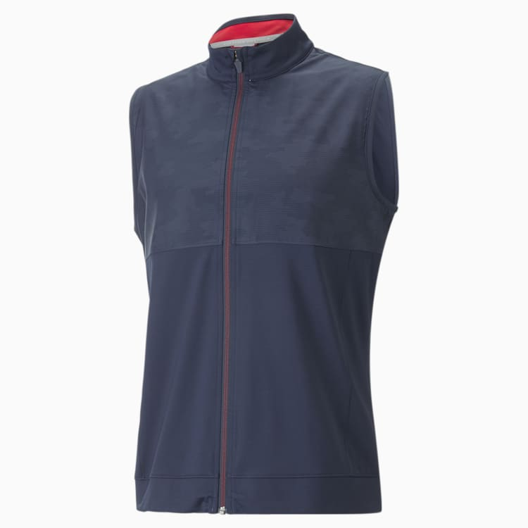 PUMA VOLITION Vests Men's Marine Blue Stand Collar Moderate Other