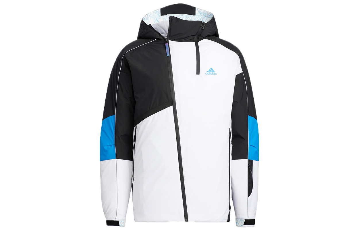 Мужской пуховик adidas Winter Down Jkt (бело-черный)