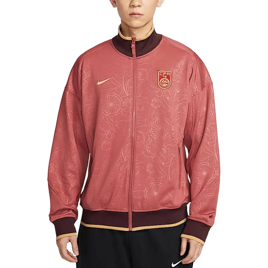 Nike Dri FitAcademy SS25 Pro Anthem Jacket Men's Canyon Rust Orange/Bright Burgundy Red/Club Gold