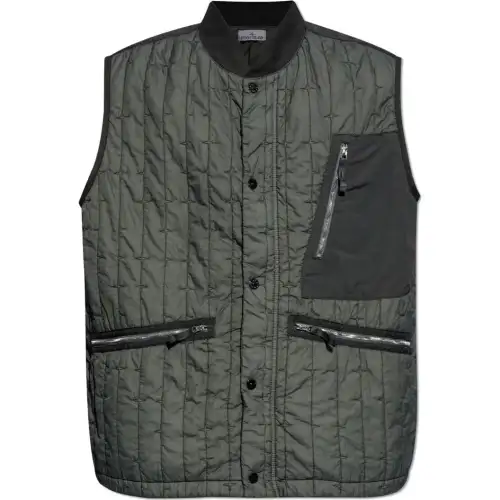 STONE ISLAND Stella Button-Up Quilted Padded Gilet