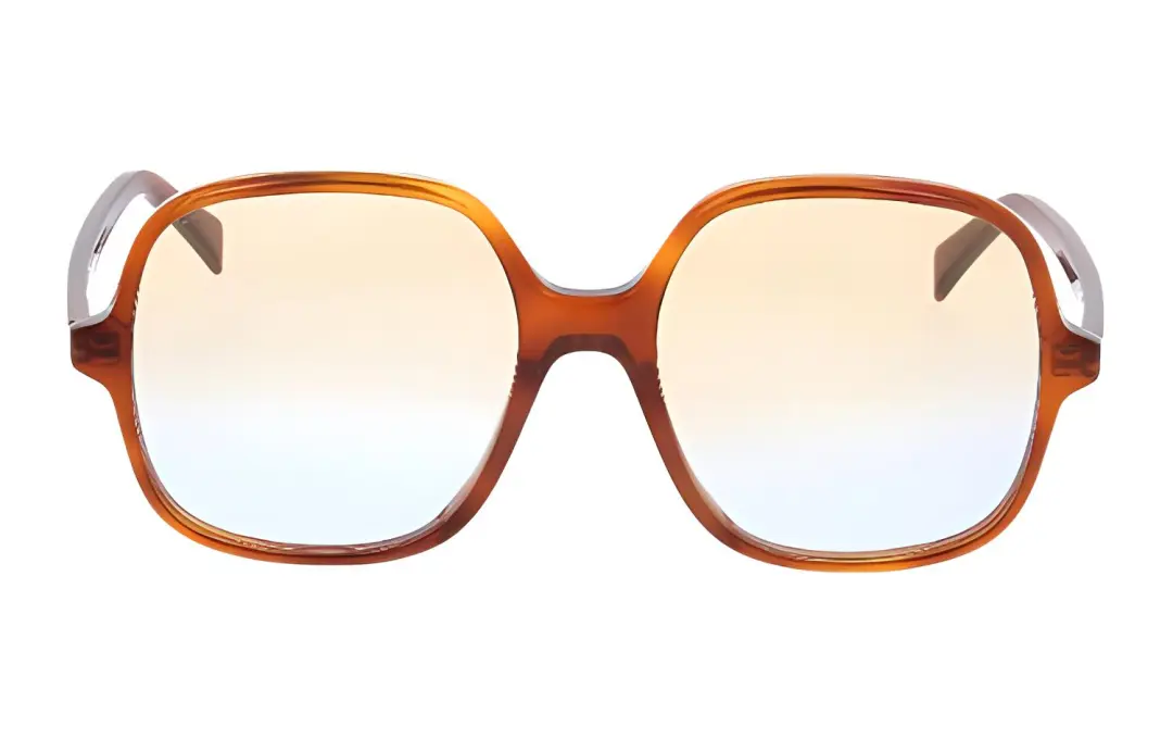 CELINE Square Sunglasses Women's Brown