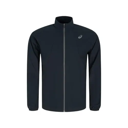 ASICS Jackets Men's Black Stand Collar Moderate Other