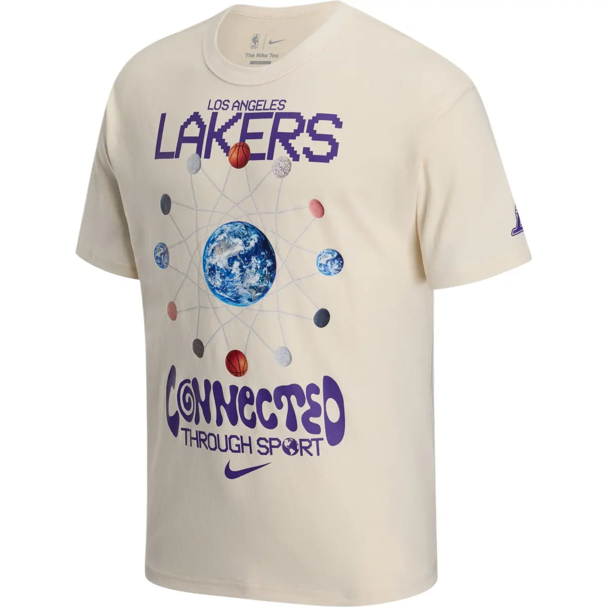 Nike x NBA Los Angeles Lakers Courtside SS25 T Shirt Men's Solid Color