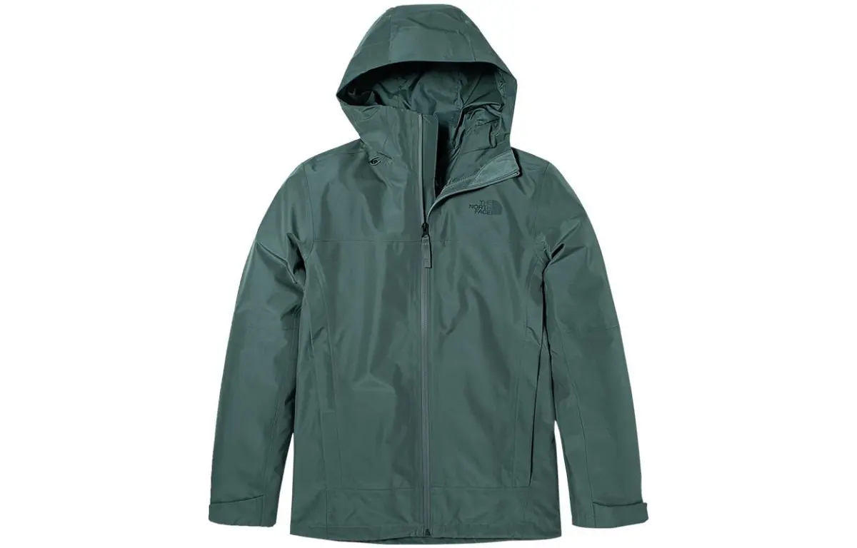 THE NORTH FACE Jackets Men's Green Hooded Moderate Hard Shell