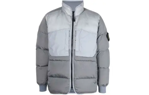 STONE ISLAND Down Jacket Unisex Blue Gray