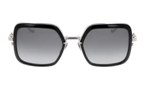 Chrome Hearts Plate Frame Irregular Shape Sunglasses Women's Silver