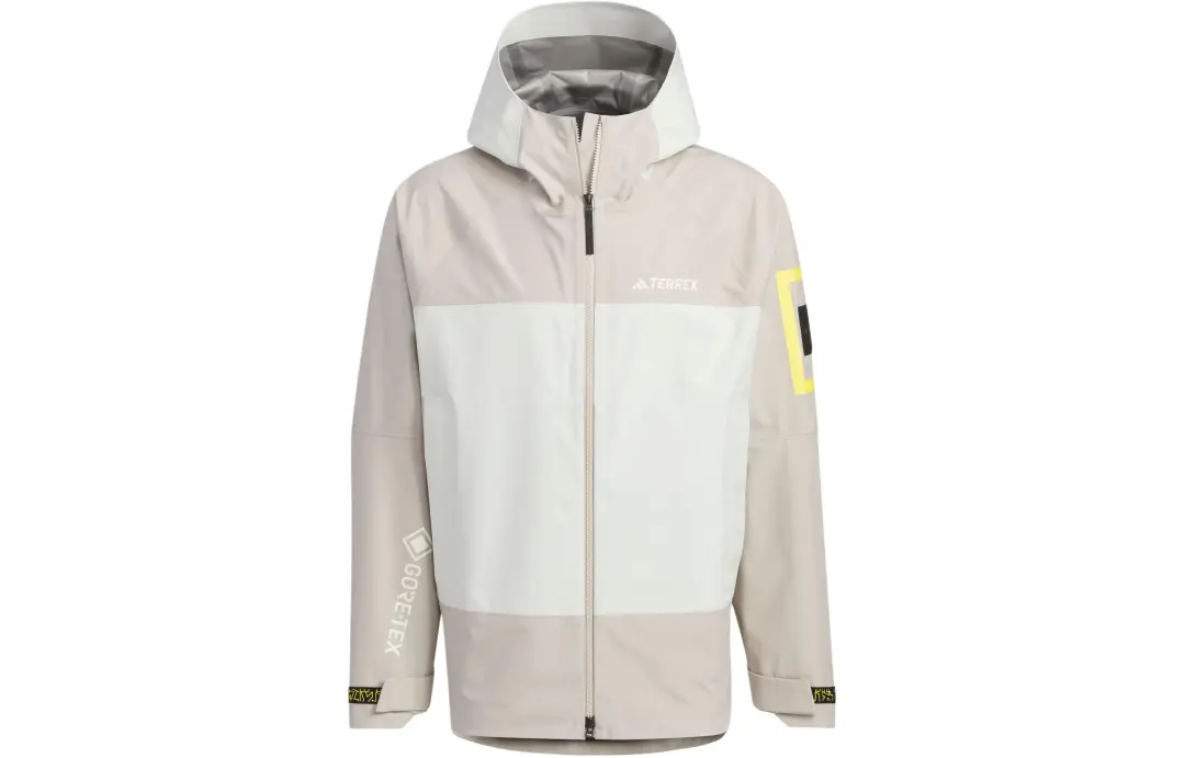 Adidas x NATIONAL GEOGRAPHIC Waterproof And Windproof Windbreaker Jacket Men's Light Umber