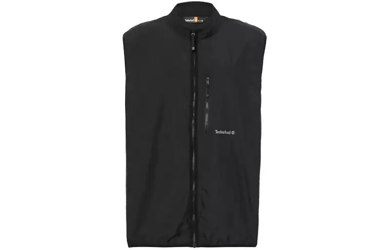 Timberland Vests Men's Black Stand Collar Moderate Other