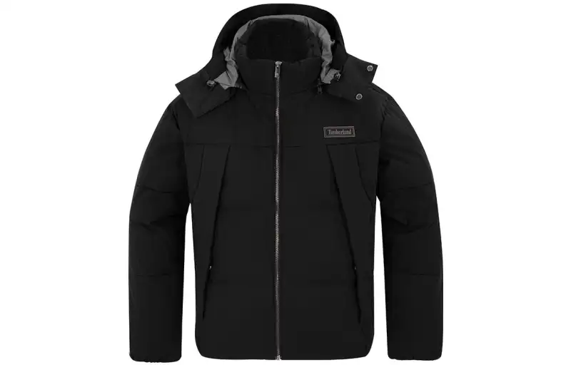 Timberland Solid Color Down Jacket Men's Black