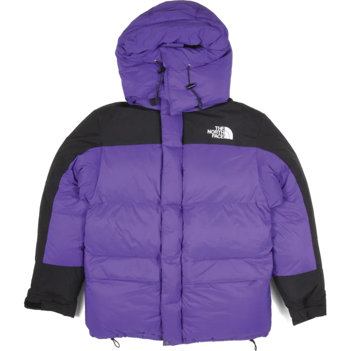 THE NORTH FACE Logo Embroidery Patchwork Fleece Lined Hooded Puffy Down Jacket Winter Men's Purple