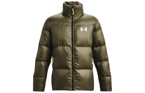 Under Armour Down Jackets Men's Green Stand Collar Thickened Other