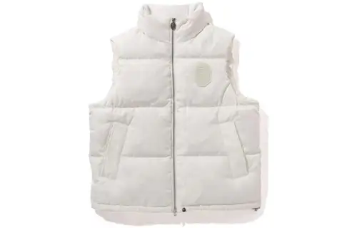 A BATHING APE Tonal Solid Camo Puffer Down Vest Men's