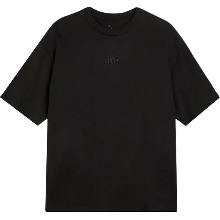 PUMA T-Shirts Men's Black Crew Neck Moderate