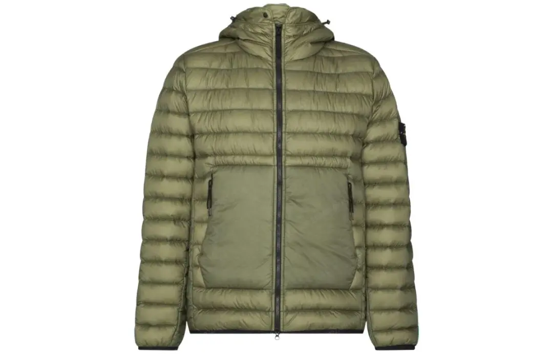 STONE ISLAND Down Jacket Unisex Olive Green