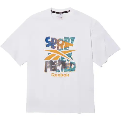 Reebok Drop Shoulder Sleeve T Shirt Men's White
