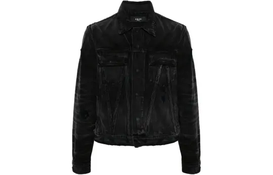 AMIRI Faded Panelled Denim Jacket
