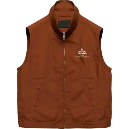 PRADA Logo print Zip up Vest