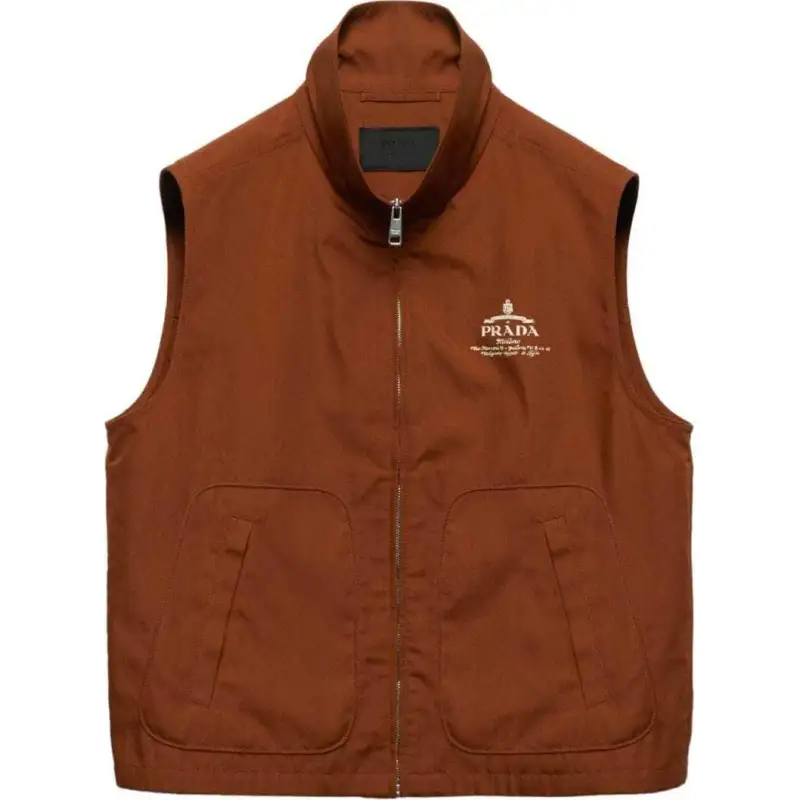 PRADA Logo print Zip up Vest