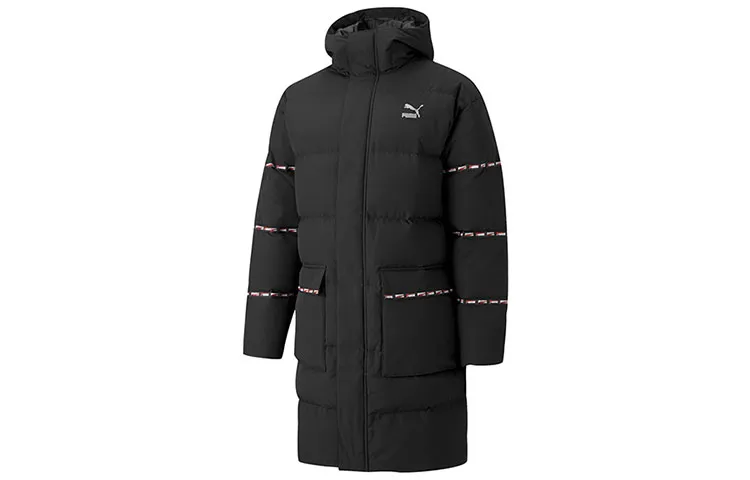 PUMA CLASSICS Down Jackets Men's Black Hooded Moderate Other