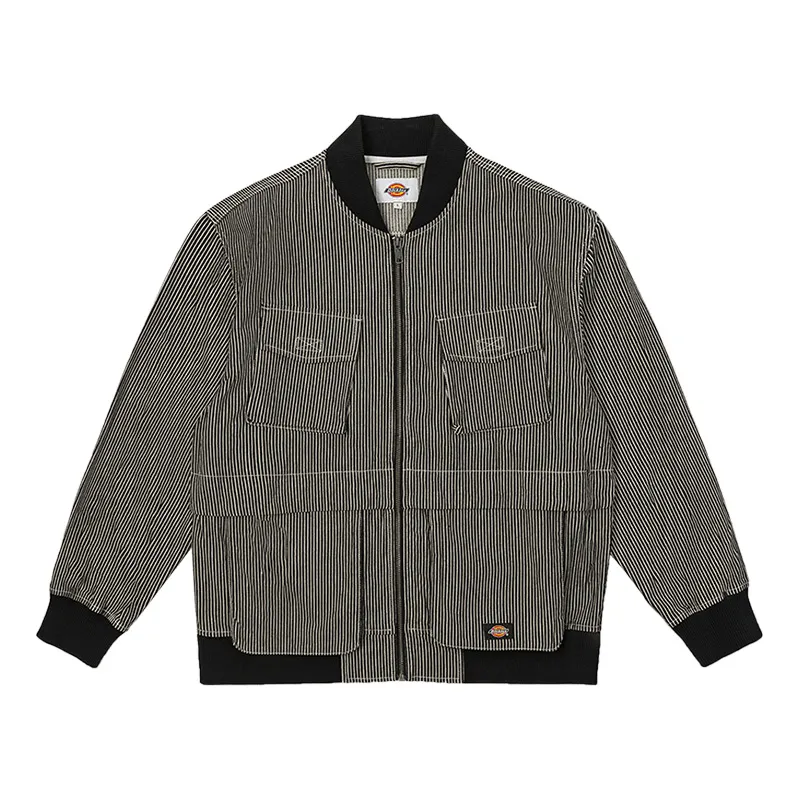 Dickies Jackets Men's Gray Baseball Collar Moderate Workwear
