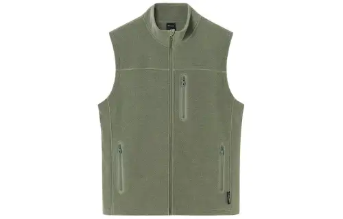Anta Champion All Weather Collection, Solid Color Zippers Stand Collar Fleece Lined Thermal Sports Vest Men's