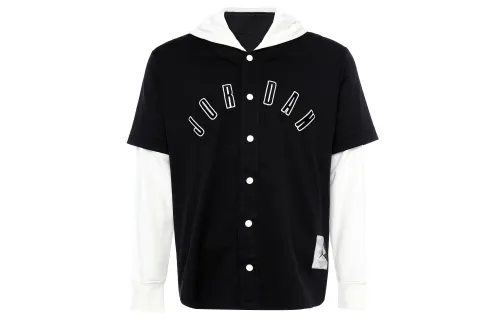 Jordan Jackets Men's Black Hooded Moderate Mock Two Piece