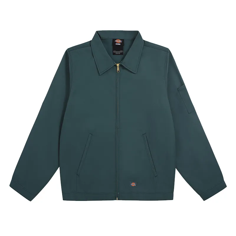 Dickies Jackets Men's Olive Green Lapel Moderate Workwear