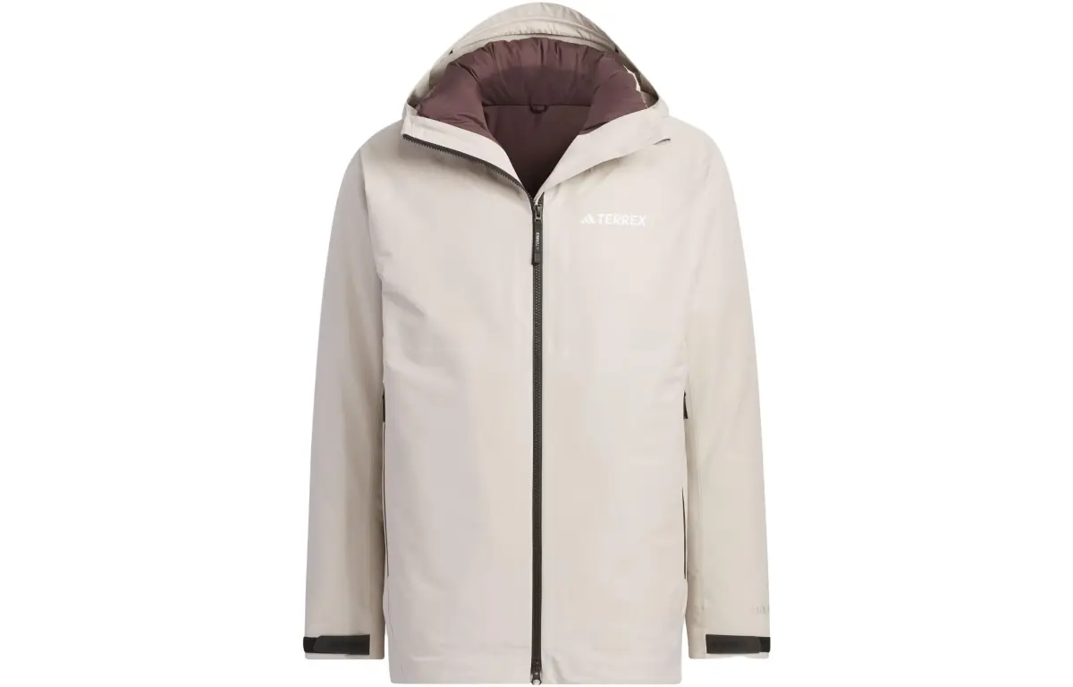 Adidas RAIN.RDY Waterproof And Windproof Windbreaker Jacket Men's Ecru