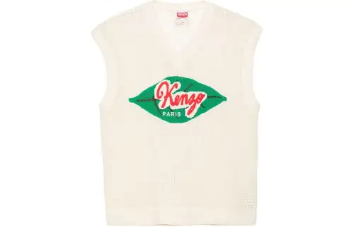 KENZO Fruit Stickers V Neck Sweater Vest