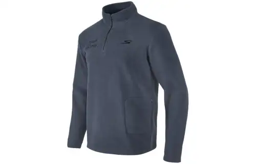 Skechers Jackets Men's Ink Gray Stand Collar Thickened Other