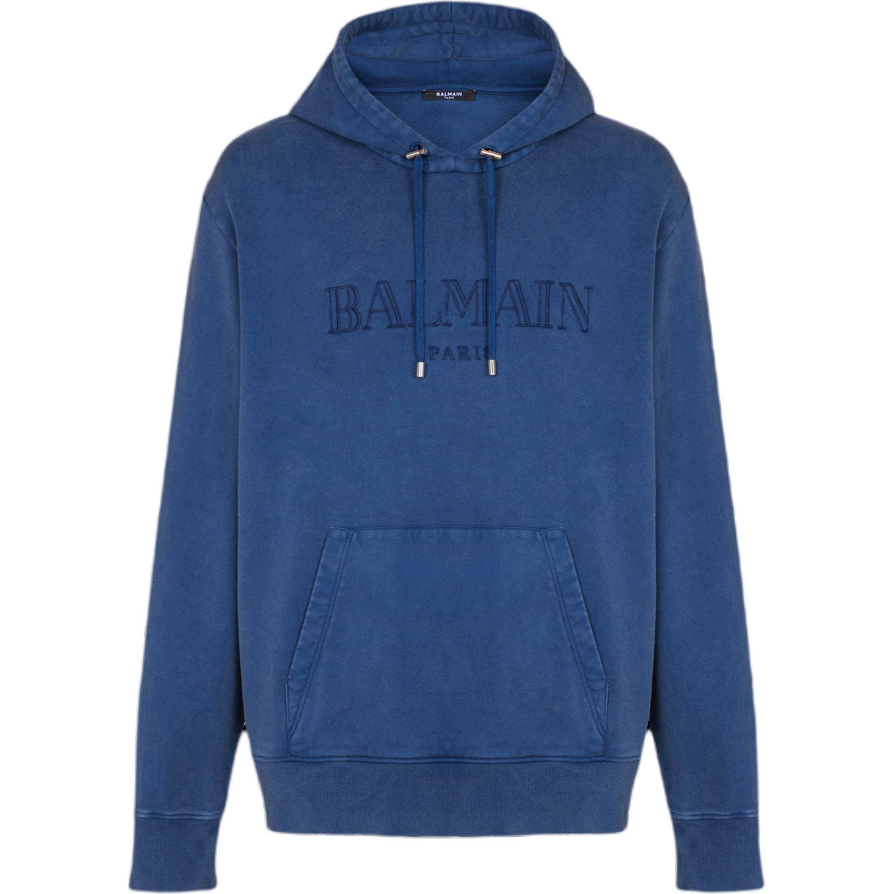 Мужское худи BALMAIN BALMAIN FW24 (морской синий)