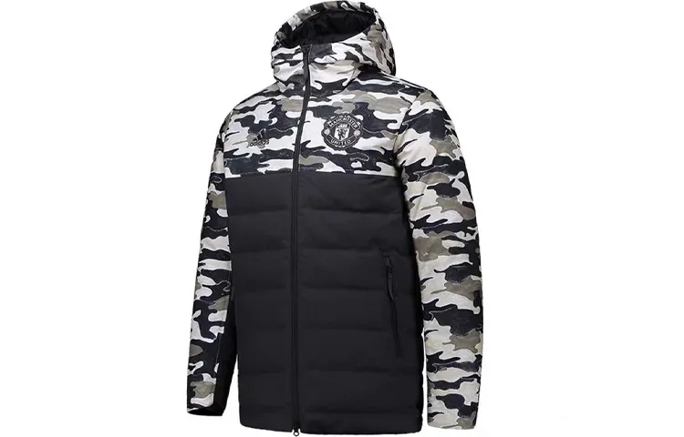 Adidas Down Jackets Men's Black Hooded Moderate Other