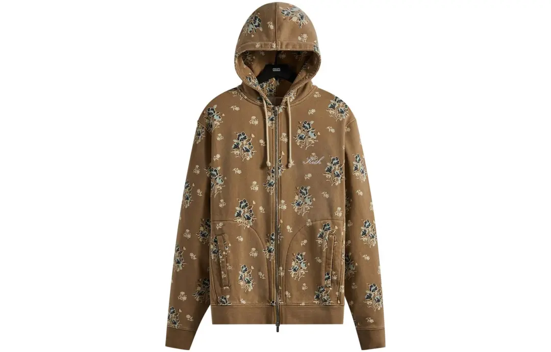 KITH Begonia Floral Williams V Full Zip Hoodie