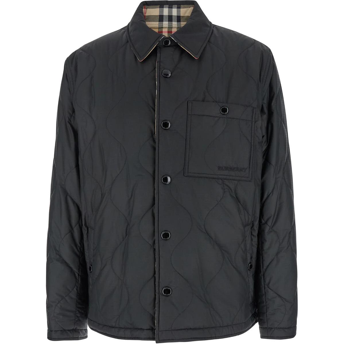 Burberry Logo Embroidered Quilted Jacket